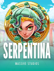 Tarjeta con temática de serpiente y detalles brillantes de casino moderno